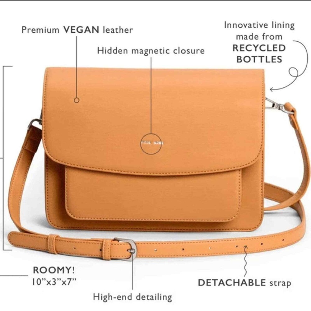 Pixie Mood Zoe Crossbody Bag in Honey Faux Leather from Causebox
